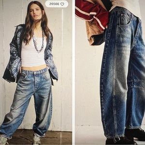 We the free good luck mid rise barrel jeans size 30 like new color rambler